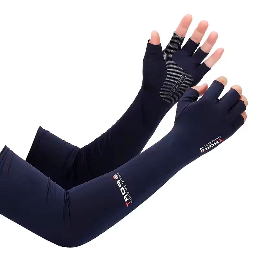 Manguito Térmico Compressão Gold Sports Dedos Dry Proteção UV+50 2 pçs