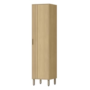 Paneleiro 1 Porta Ripada 49 cm MDP GLOR PGL02 Castanho MXM