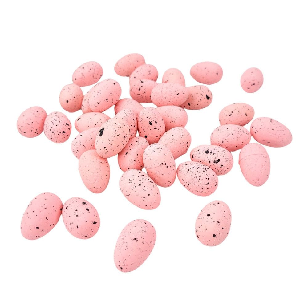Kit 36 Mini Ovo De Páscoa Rosa Decorativo 3X2Cm