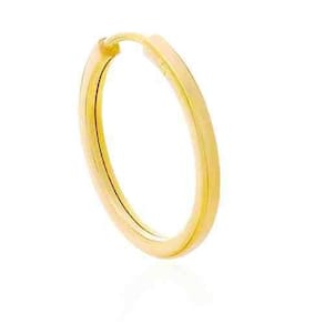 Brinco Argola 13 Mm Redondo Ouro Dourado Brx0305