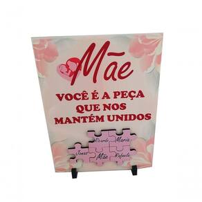 Porta Retrato Dia Das Mães Decorativo Em Azulejo 20 X 15 Cm