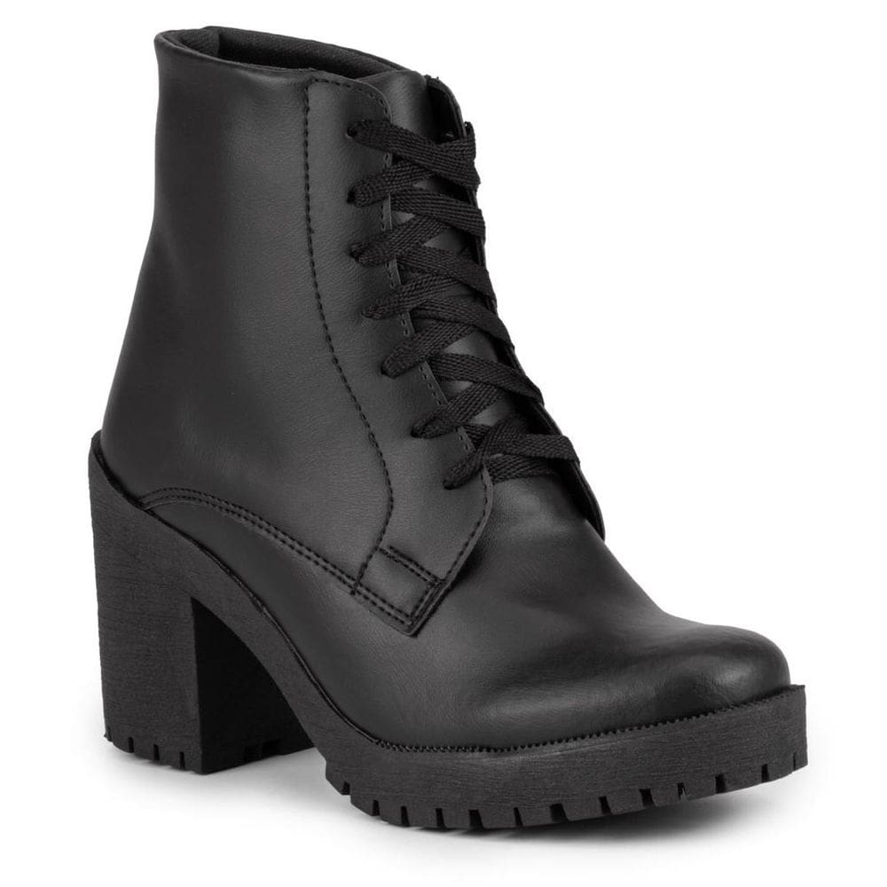 Bota Coturno Feminino Confortavel Preto