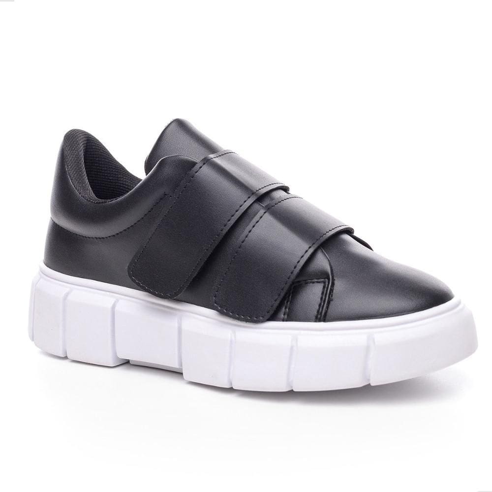 Tênis Feminino Clássico Casual Com Duas Fitas Autocolante