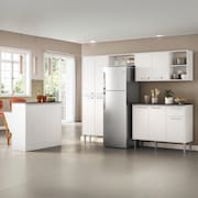 Armário de Cozinha Compacta Modulada com Mesa/Bancada Multimóveis MP2255
