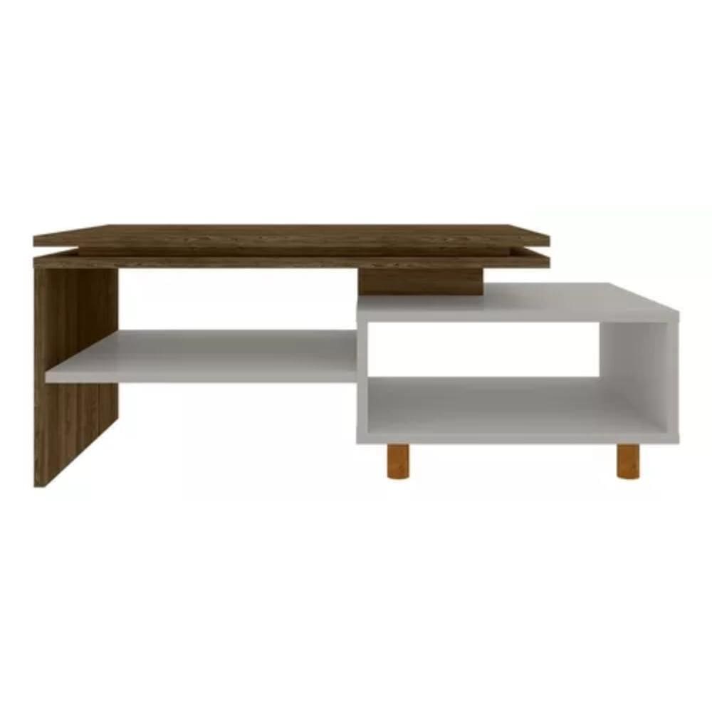Mesa De Centro Lima 1 Prateleira Cinamomo Off White Bechara