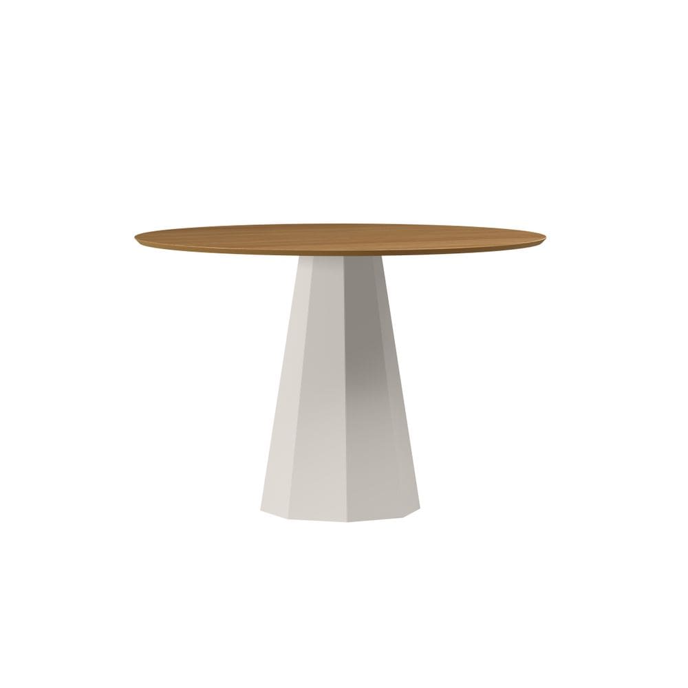 Mesa Isis 120m com Tampo MDF para 4 Lugares Off White Ype - New Ceval