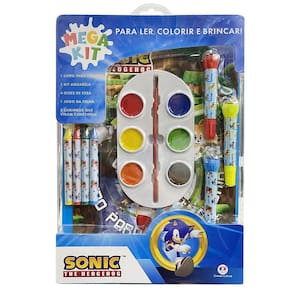 Mega Kit Sonic Para Ler Colorir E Brincar Infantil Com Jogo