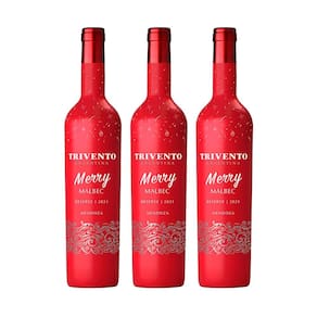 Kit Vinho Trivento Merry Malbec 750ml - 3 garrafas