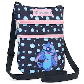 Bolsa Disney Stitch Crossbody para meninas preta