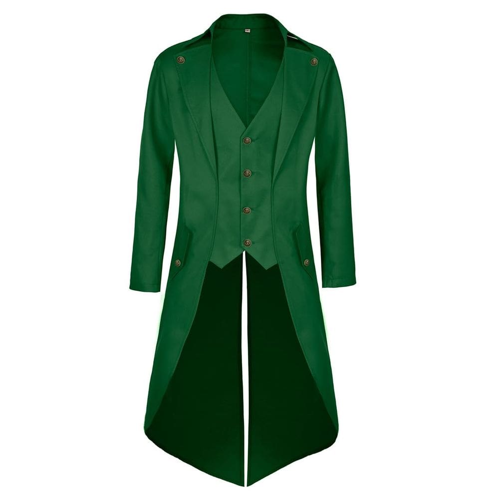 Traje MOFOVELY Pirate Steampunk Tuxedo Goth Blusão verde S