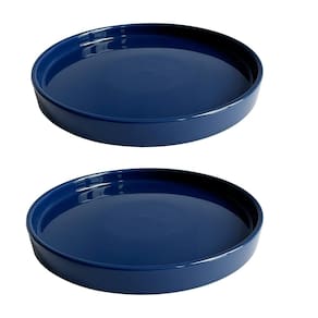 Pires de plantas Yukfona Ceramic 18 cm azul para ambientes internos e externos