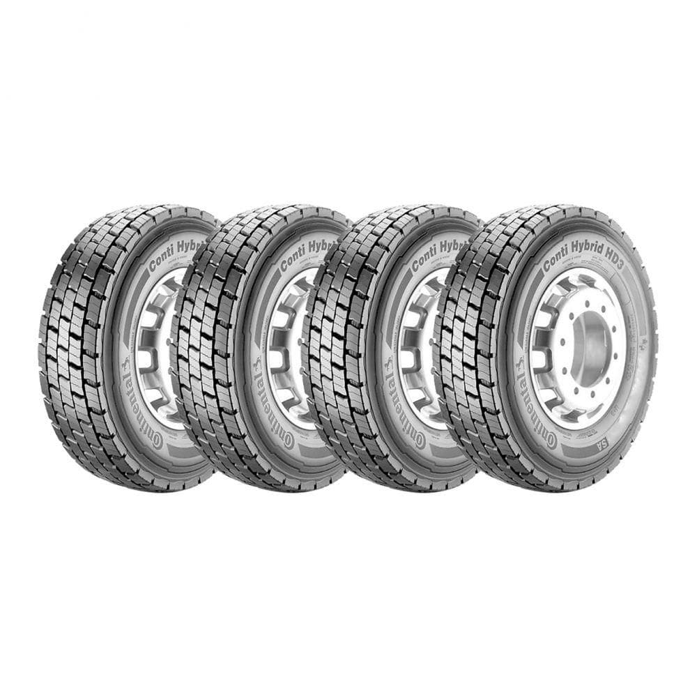 Kit 4 Pneus Continental Aro 22,5 295/80R22,5 Conti Hybrid HD3 LRH 16 Lonas 152/148M