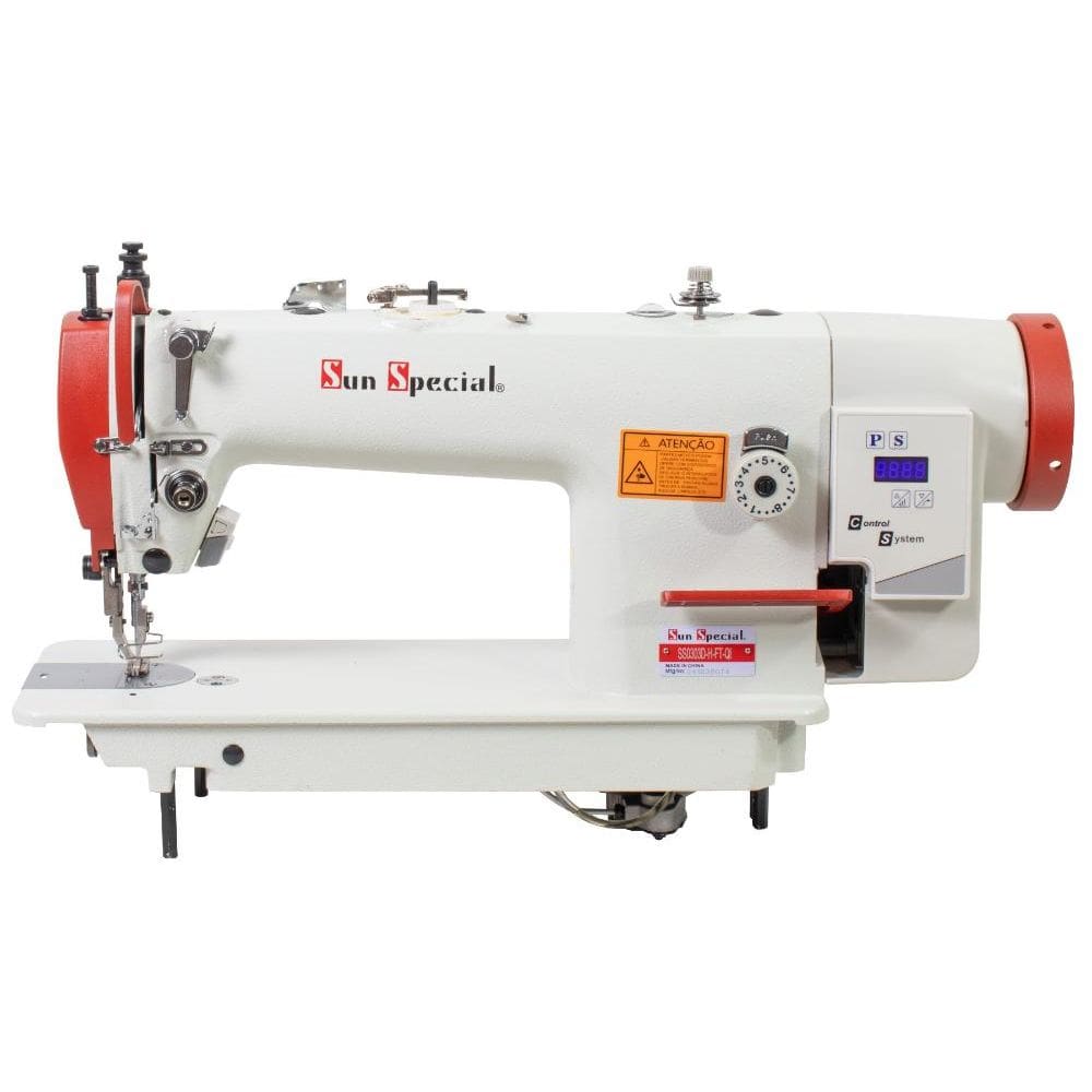 Máquina Costura Industrial Reta Transporte Duplo SS0303D-H-FT-QI 8MM 220V - Sun Special