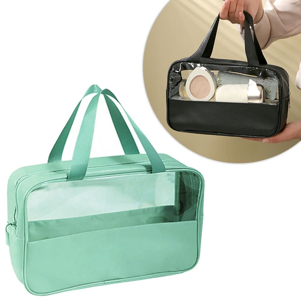 Necessaire Transparente Organizador de Viagem Bolsa Média