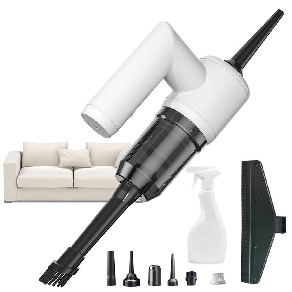 Aspirador Soprador Ar Poeira 5 Em 1 Recarregavel Limpa Liquidos Janela Teclado Computador Sofa Cortina