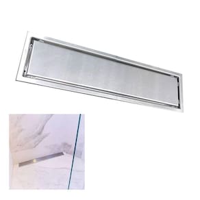 Ralo Linear Oculto 30cm Invisivel Inox Anti Odor Anti Inseto Lavabo Banheiro Lavanderia Resistente Seguro