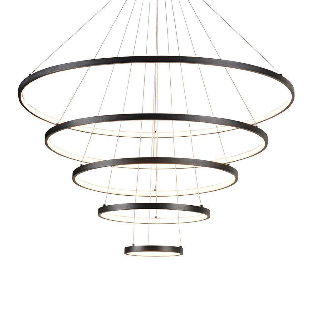 Lustre Pendente Sindora Qd05454 Preto Led Bivolt