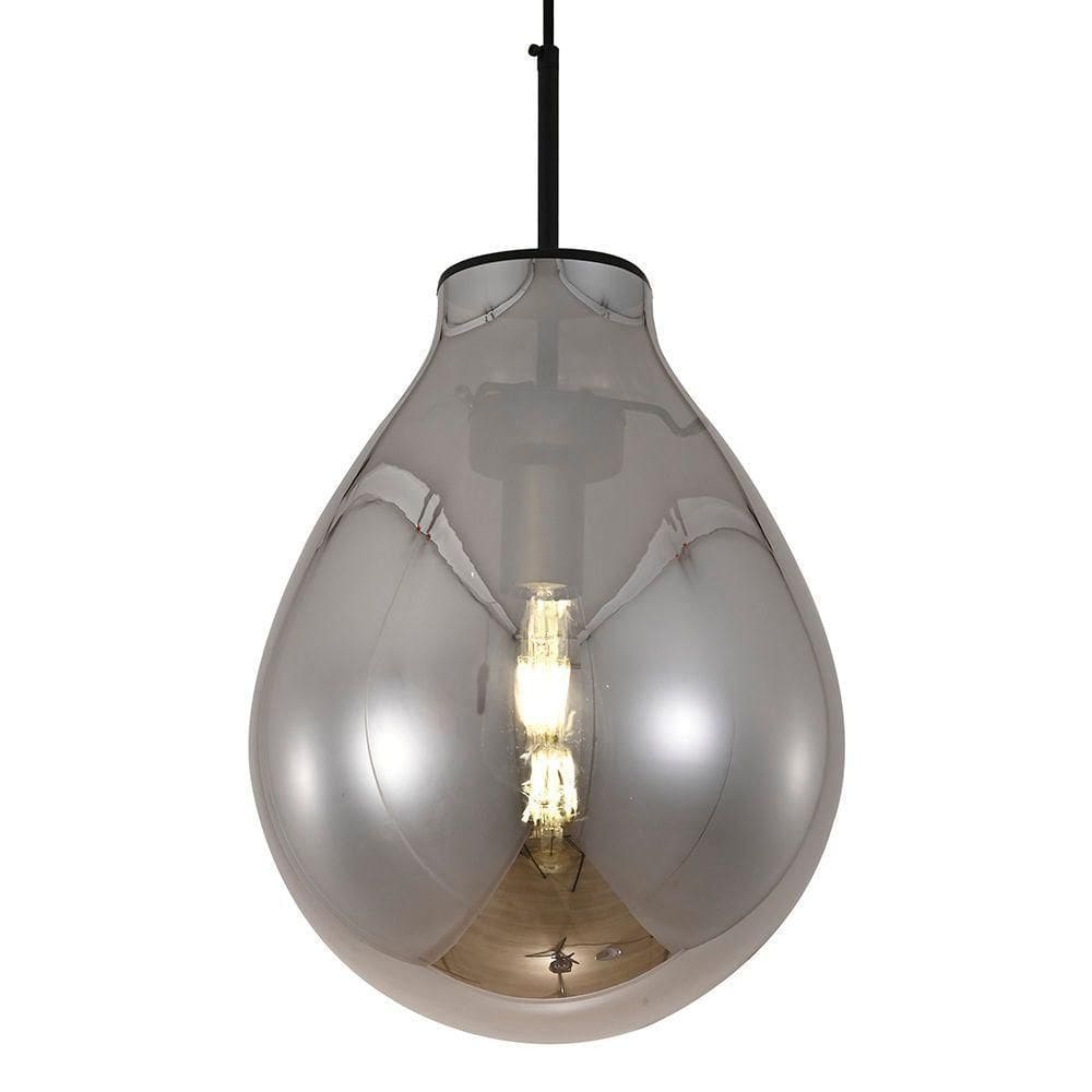 Lustre Pendente Sindora Dcd04009 M Preto - Fumê E27 Bivolt