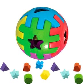 Brinquedo Educativo 1 Ano Bola Bebês Encaixar Kendy 14cm