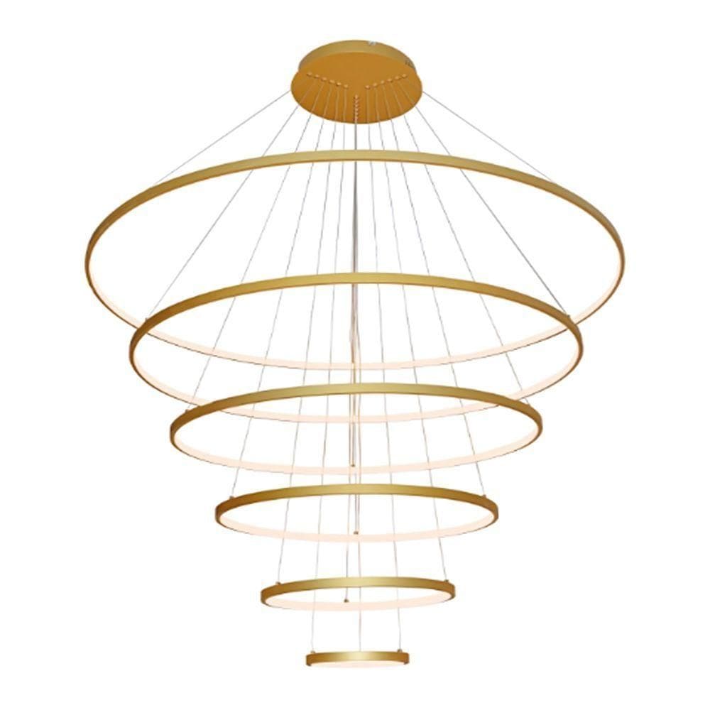 Lustre Pendente Sindora Qd05447 Dourado Led Bivolt