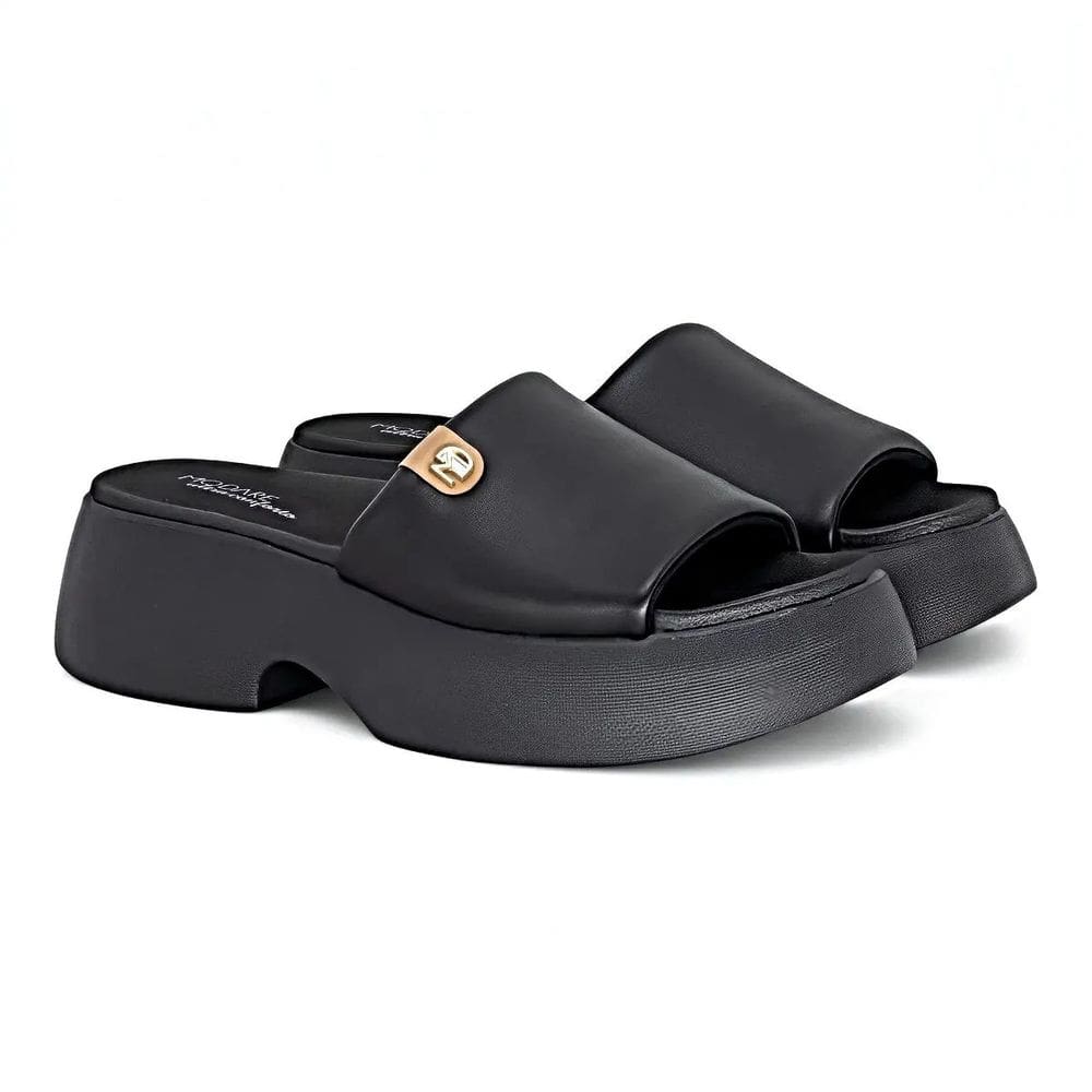 Tamanco Modare Plataforma Feminino - Preto