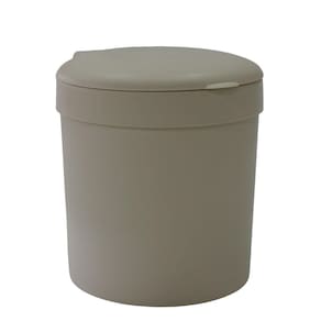 Lixeira de Pia/Mesa com Tampa N244338-2 Creme - Quanhe