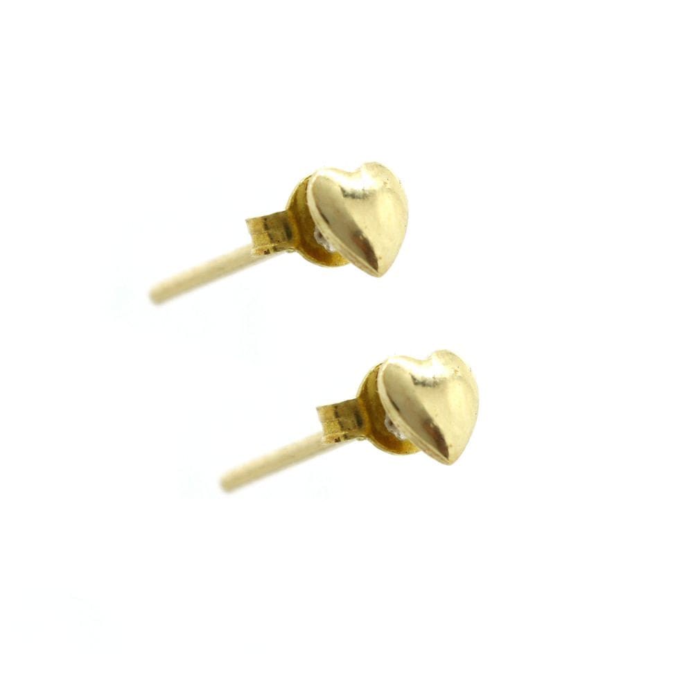 Brinco Pequeno Coração Segundo Furo Ouro Amarelo 18k J22991