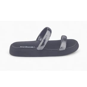 Chinelo Papete Slide Feminino Moleca 5507.101 tiras brilho
