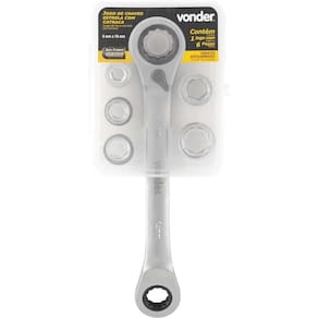 Jogo De Chave Estrela Vonder 8-19Mm C/Catraca Soquete Interc