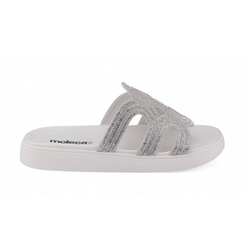 Chinelo Slide Casual Feminino Moleca 5469.134 Strass