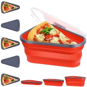Porta Pizza Retrátil c/ Divisórias 2443265 Vermelho - Quanhe