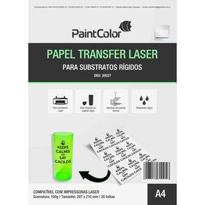 Papel Transfer Laser Para Substratos Rígidos 100g A4 - 20 Folhas