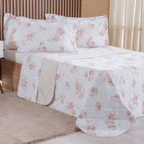 Jogo de Cama Casal 3 Pçs 200 Fios 100% Algodão 140x190x30cm
