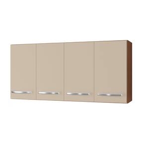 Armário Aéreo de Cozinha 1,20 com 4 Portas Mara Savana/off White - Moblis