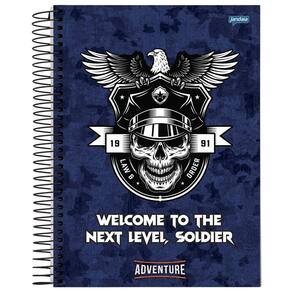 Caderno Univ 20 Matérias 320Fls Adventure Azul Jandaia