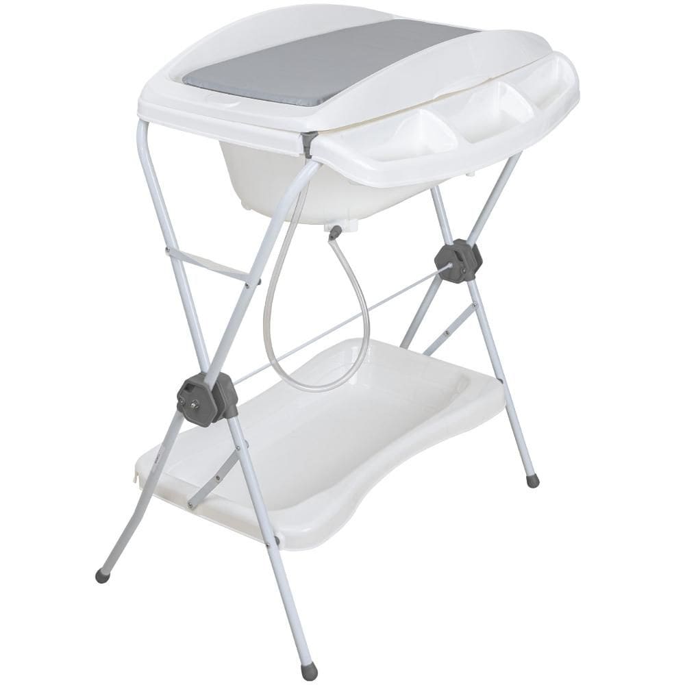 Banheira Alta Kiddo Shower Cinza com Suporte e Trocador