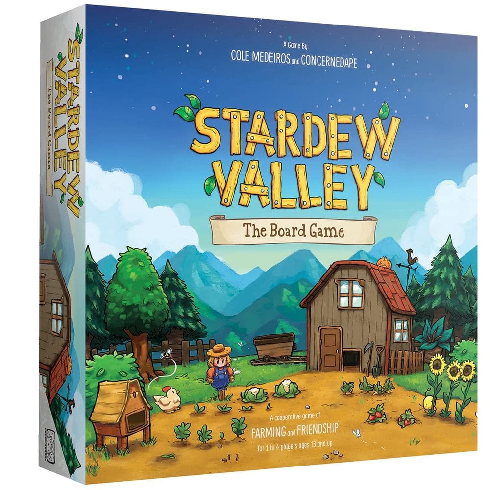 Jogo de tabuleiro Stardew Valley Cooperative 1-4 jogadores com mais de 13 anos