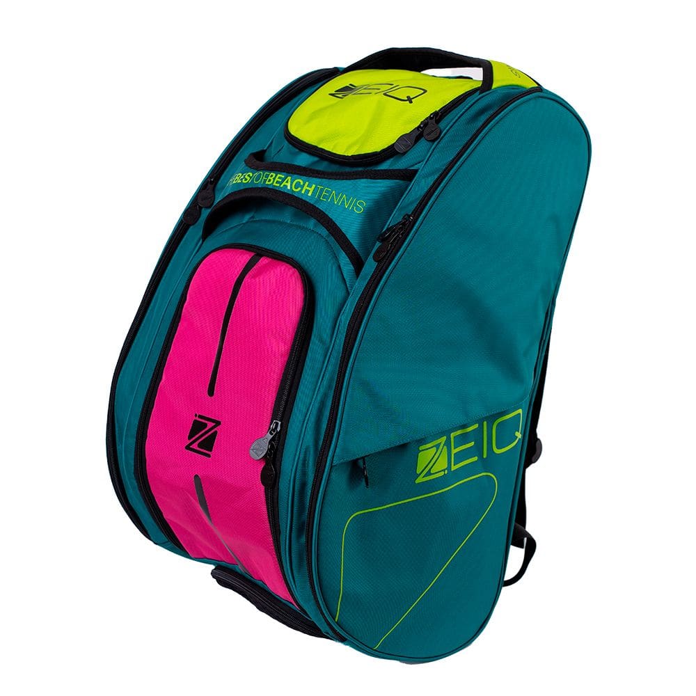 Raqueteira Zeiq BT Pro Azul e Dourada