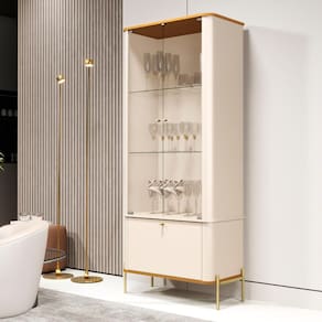 Cristaleira Nova Orleans Off White Nature Dourado
