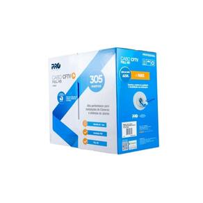 Cabo De Seguranca 0,5mm 4 Pares 305m Azul Cacf-244p-03 Proeletronic