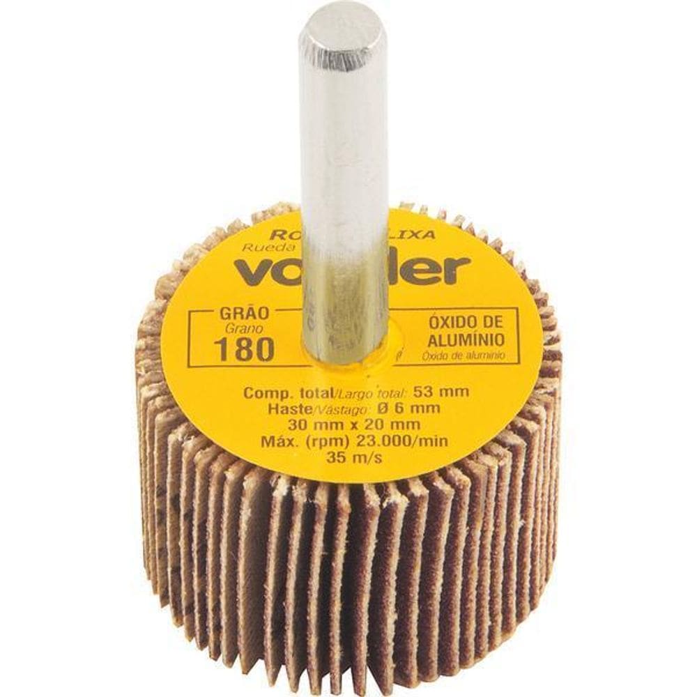 Roda De Lixa 30X20Mm Com Haste G180 Vonder