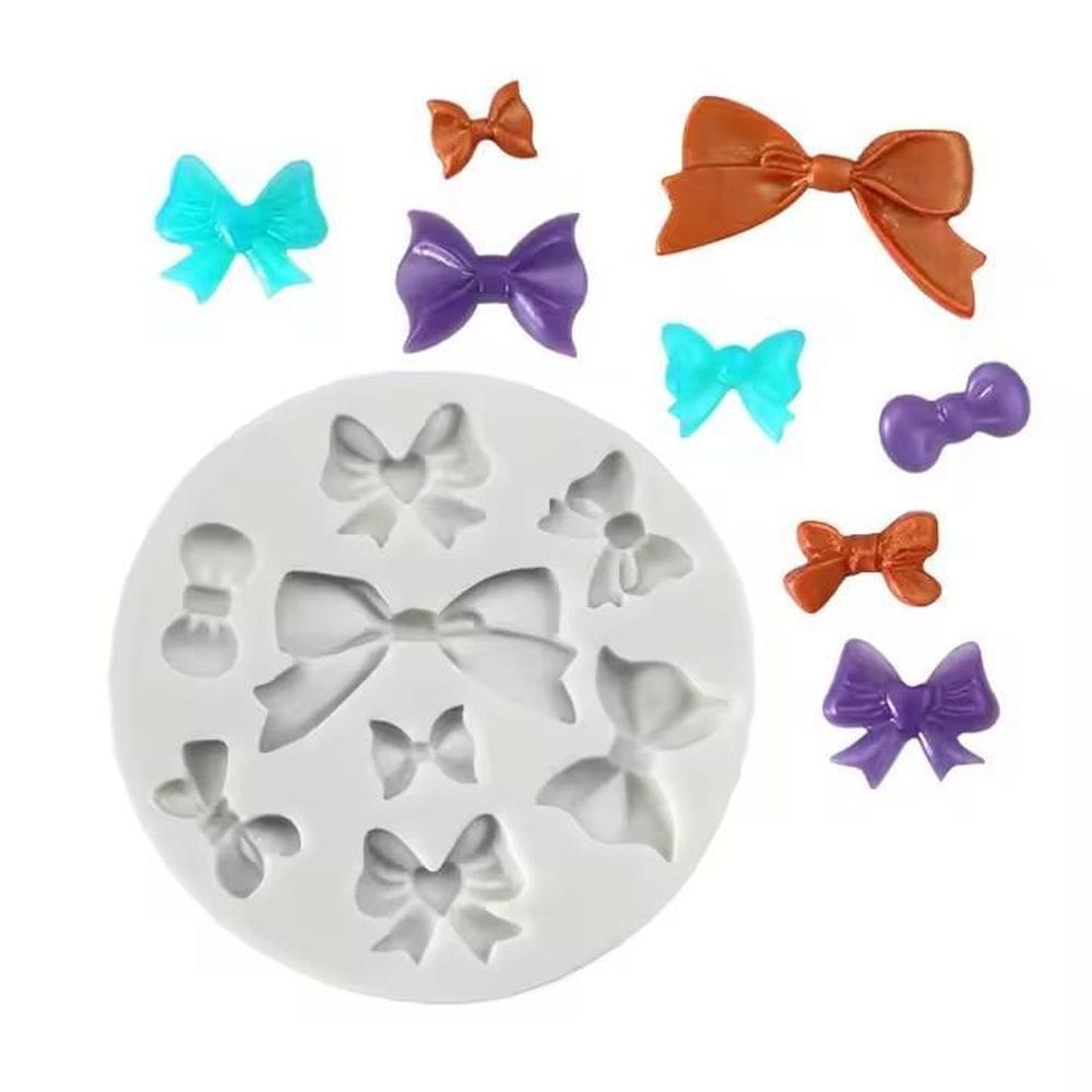 Forma Molde Silicone Mini Laços Lacinhos Fondant Biscuit