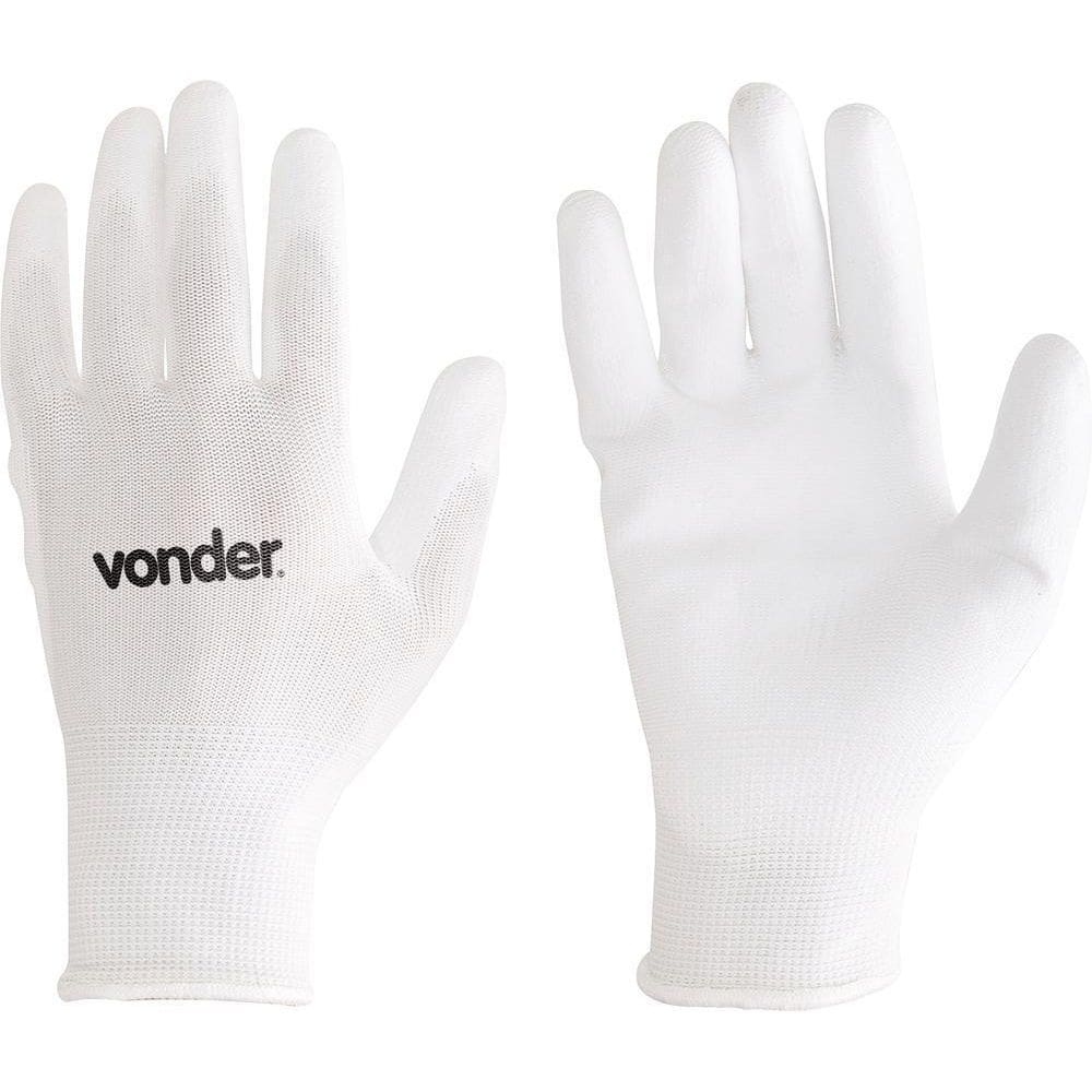 Luva Poliéster Helanca M Branco Palma Pu Ca30909 Vonder