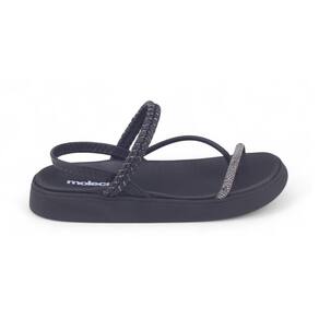 Sandália Papete Feminina Moleca 5499.106 Brilho Strass