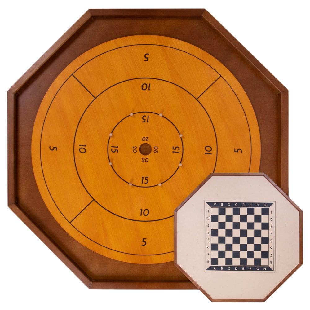 Jogo de Tabuleiro Tournament Crokinole & Checkers Brybelly 30cm