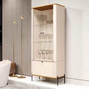 Cristaleira Nova Orleans Off White Nature Preto