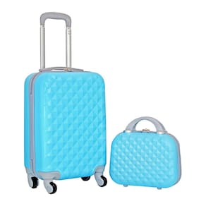 Kit Mala De Bordo De Viagem E Frasqueira Com Senha Azul