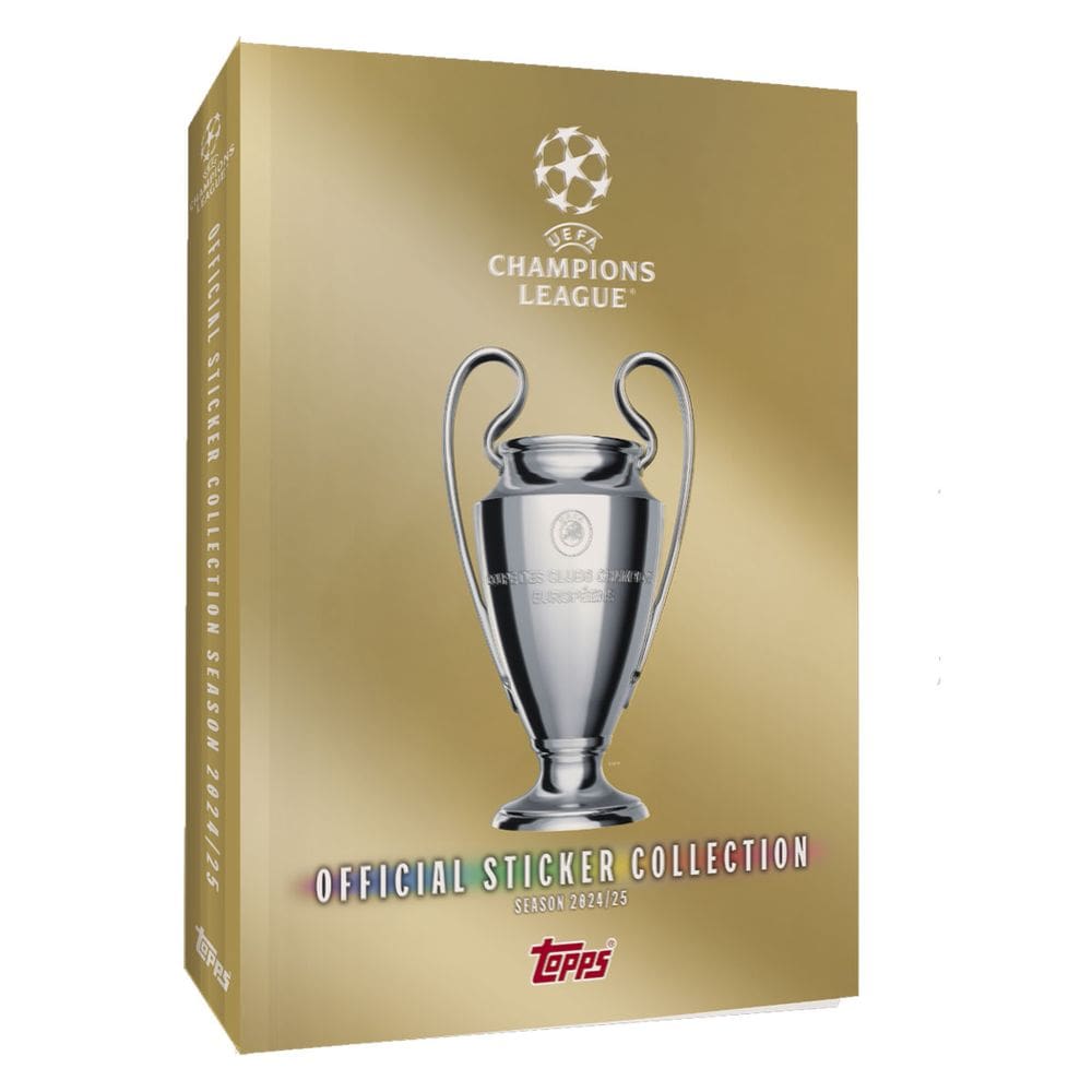 Kit Oficial Capa Dura UEFA CHAMPIONS LEAGUE 2024/2025 Gold - Álbum Capa Dura + 60 Envelopes - 360 Figurinhas