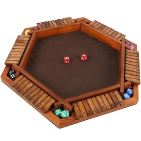 Jogo de tabuleiro Juegoal Wooden Shut The Box Dice Game 1-6 jogadores