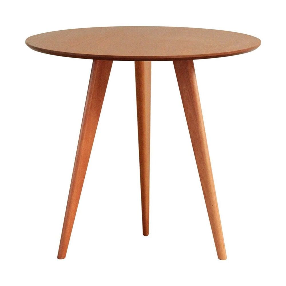 Mesa de Jantar Redonda Tripé Square em Madeira Maciça- 108cm Amadeirado